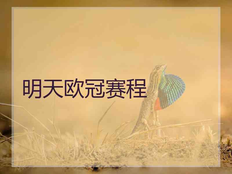 明天欧冠赛程