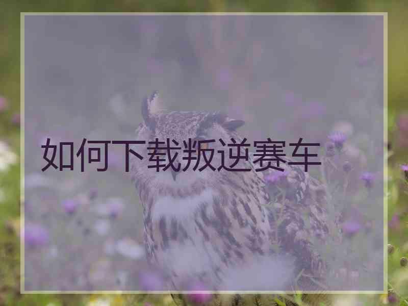 如何下载叛逆赛车