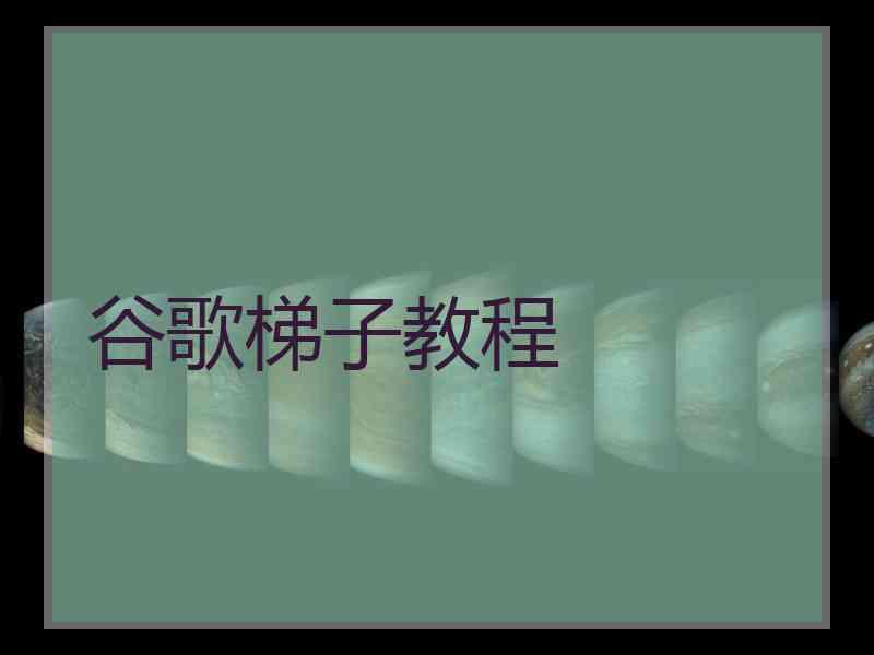 谷歌梯子教程
