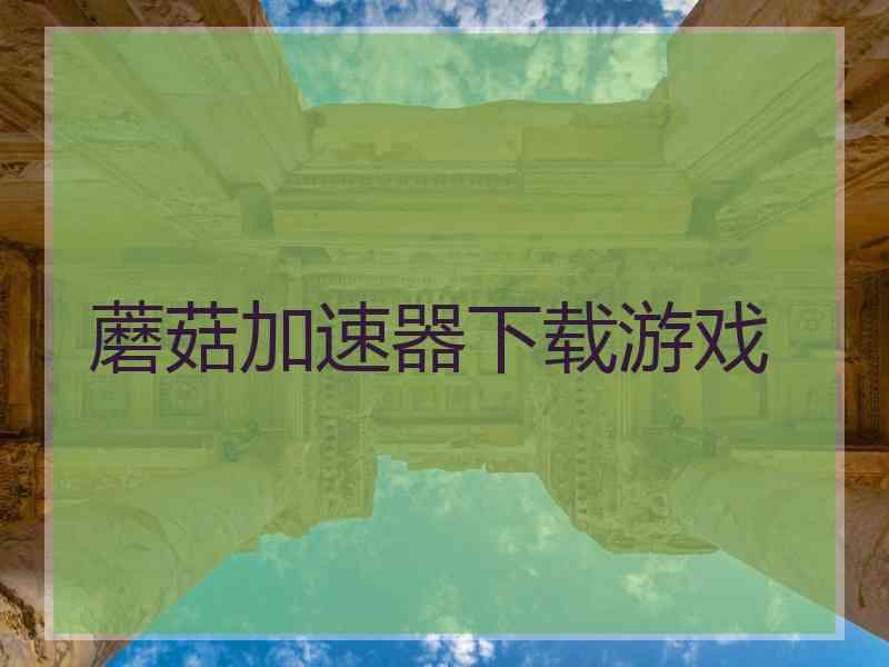 蘑菇加速器下载游戏