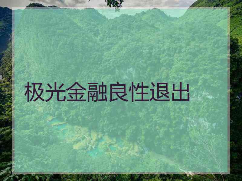 极光金融良性退出