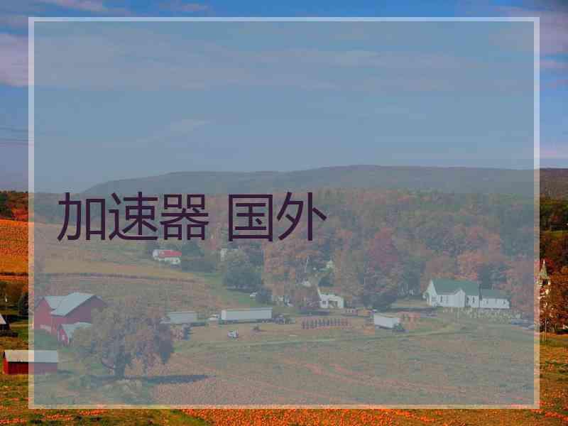 加速器 国外