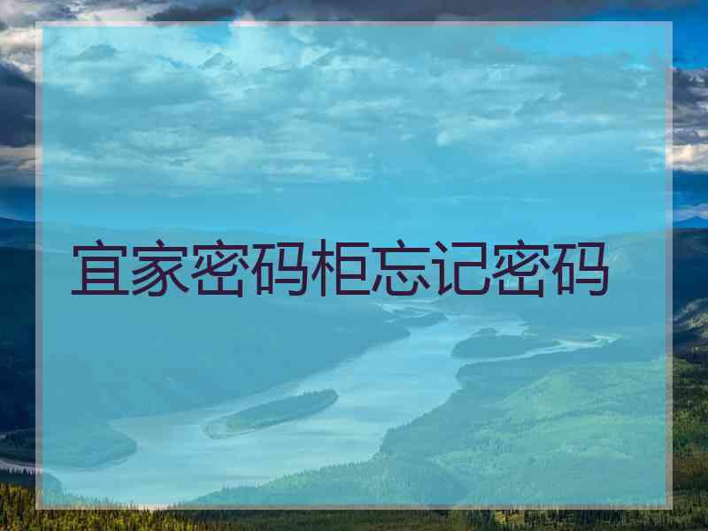 宜家密码柜忘记密码