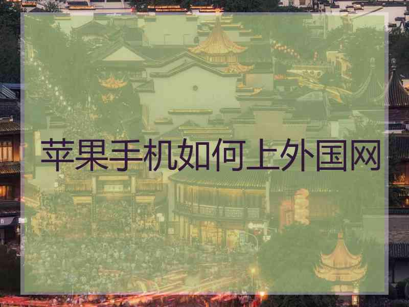 苹果手机如何上外国网