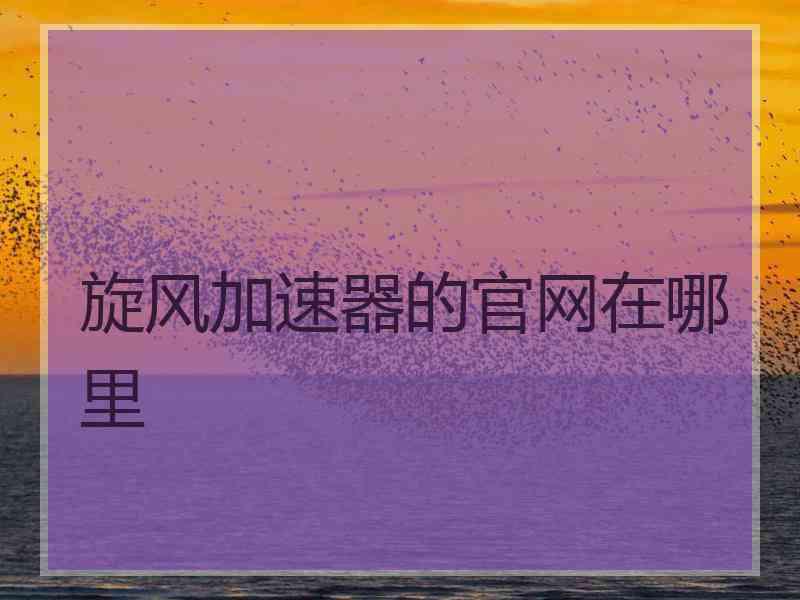 旋风加速器的官网在哪里