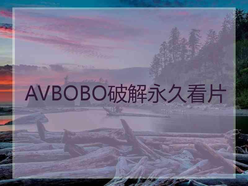 AVBOBO破解永久看片