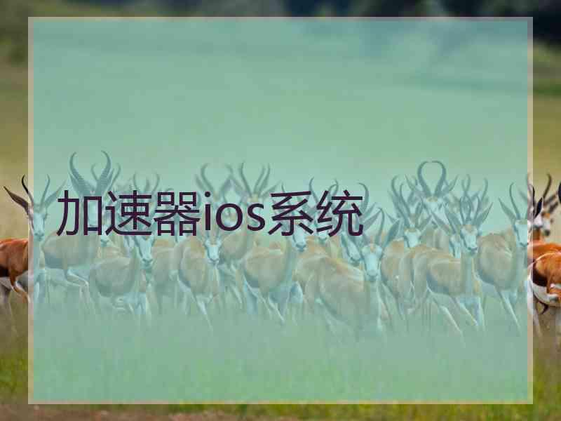 加速器ios系统