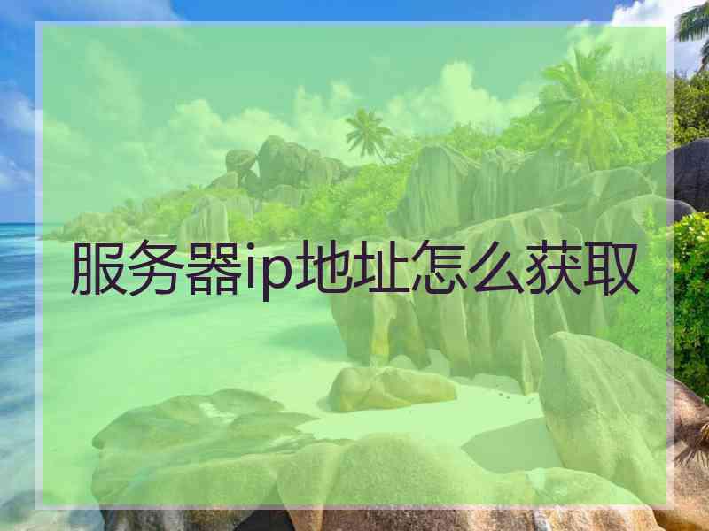 服务器ip地址怎么获取