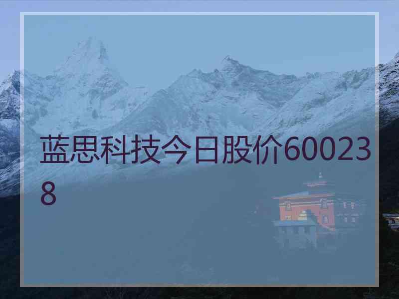 蓝思科技今日股价600238