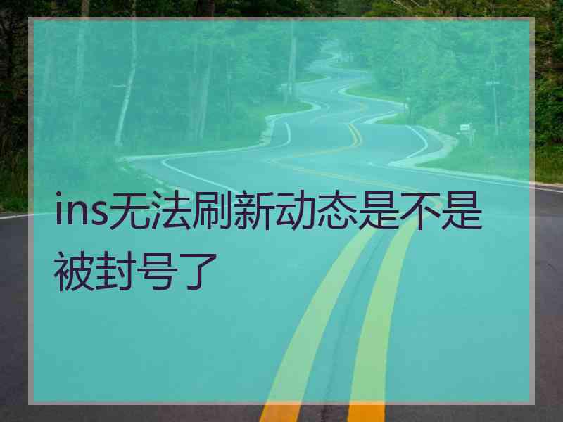 ins无法刷新动态是不是被封号了