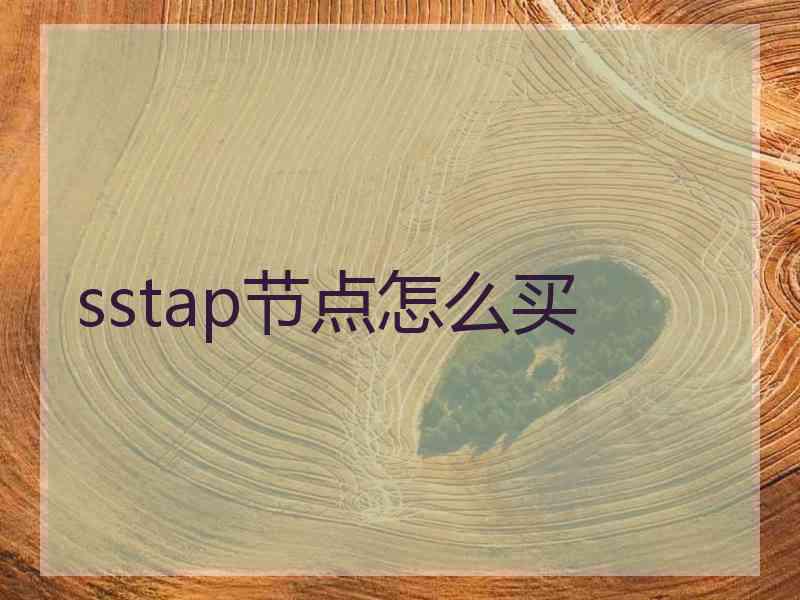 sstap节点怎么买