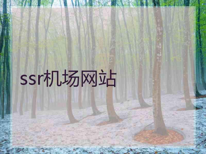 ssr机场网站