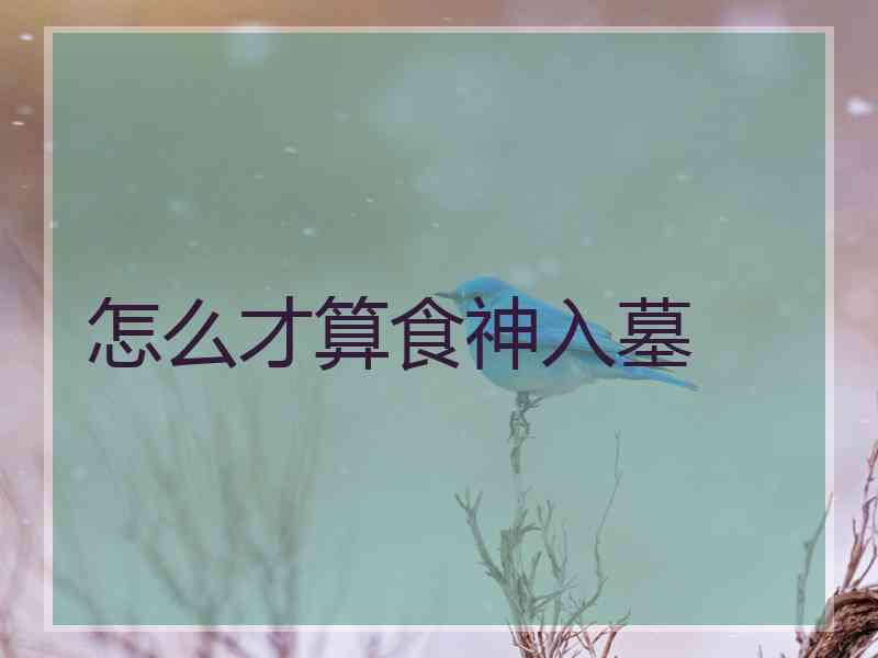 怎么才算食神入墓