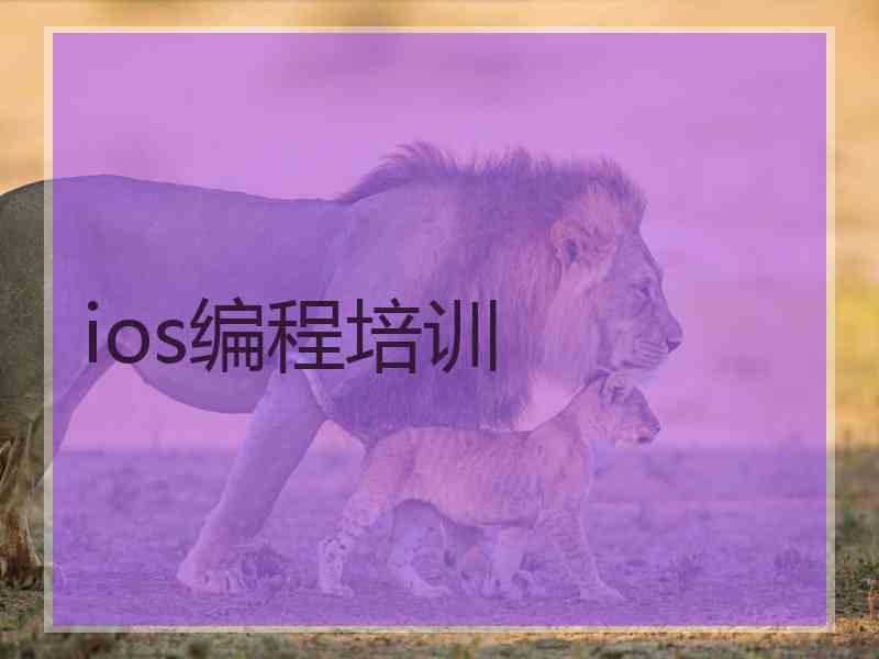 ios编程培训