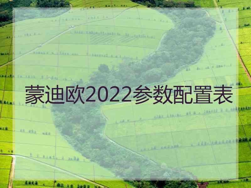 蒙迪欧2022参数配置表