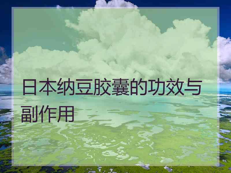 日本纳豆胶囊的功效与副作用