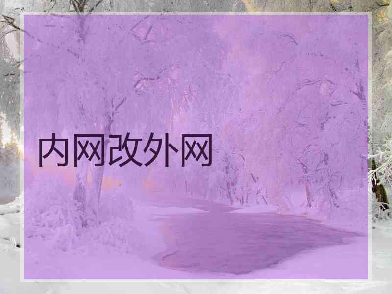 内网改外网