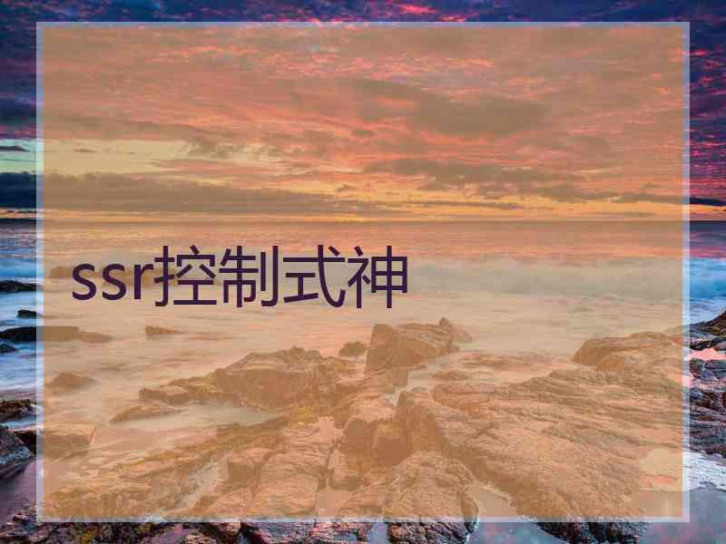 ssr控制式神