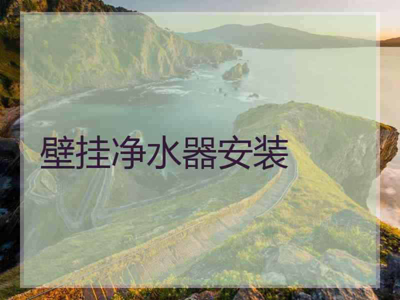 壁挂净水器安装
