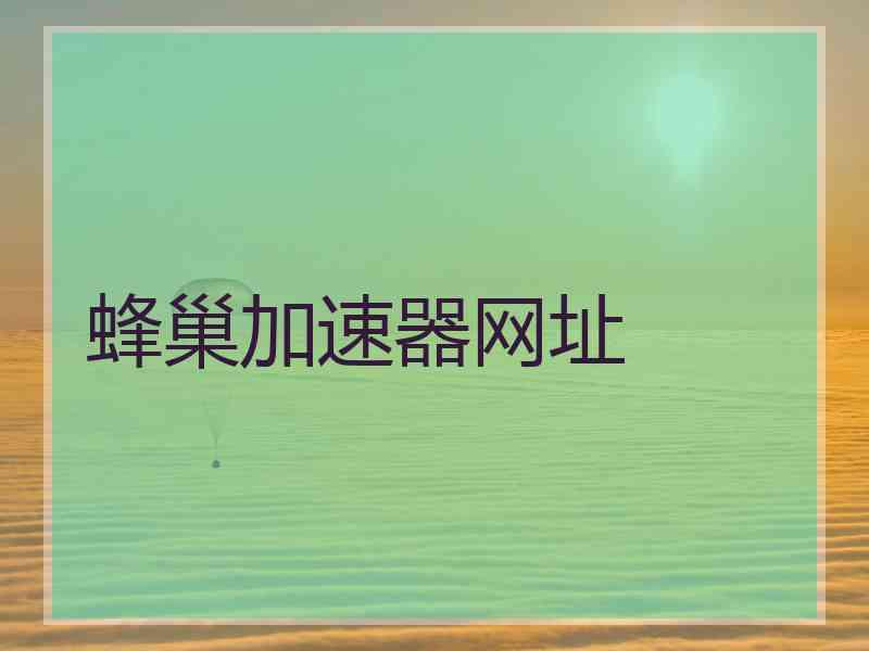 蜂巢加速器网址