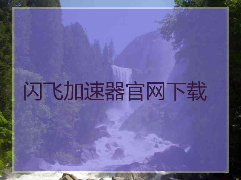 闪飞加速器官网下载
