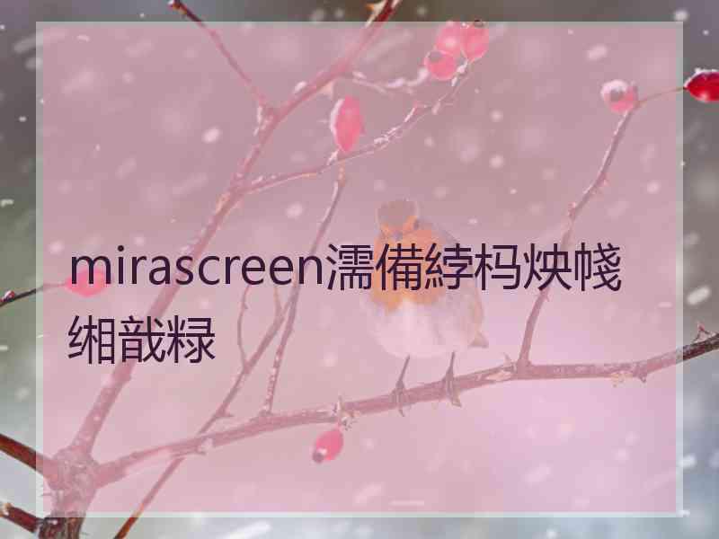 mirascreen濡備綍杩炴帴缃戠粶