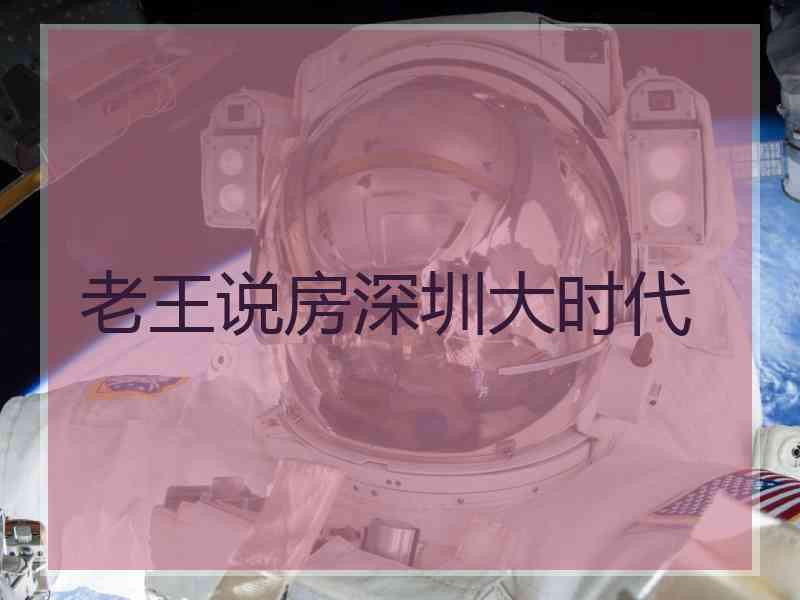 老王说房深圳大时代