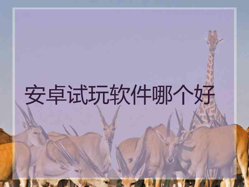 安卓试玩软件哪个好