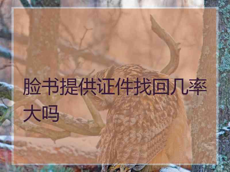 脸书提供证件找回几率大吗