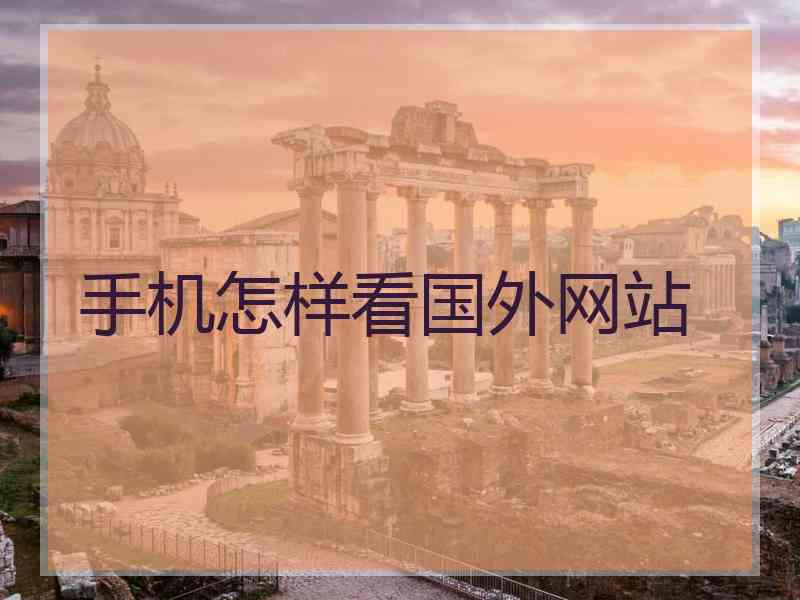 手机怎样看国外网站