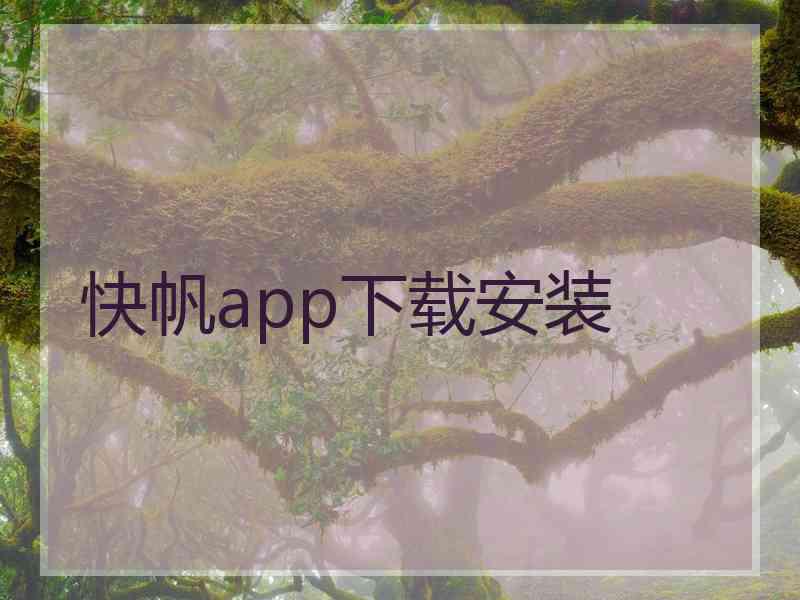 快帆app下载安装