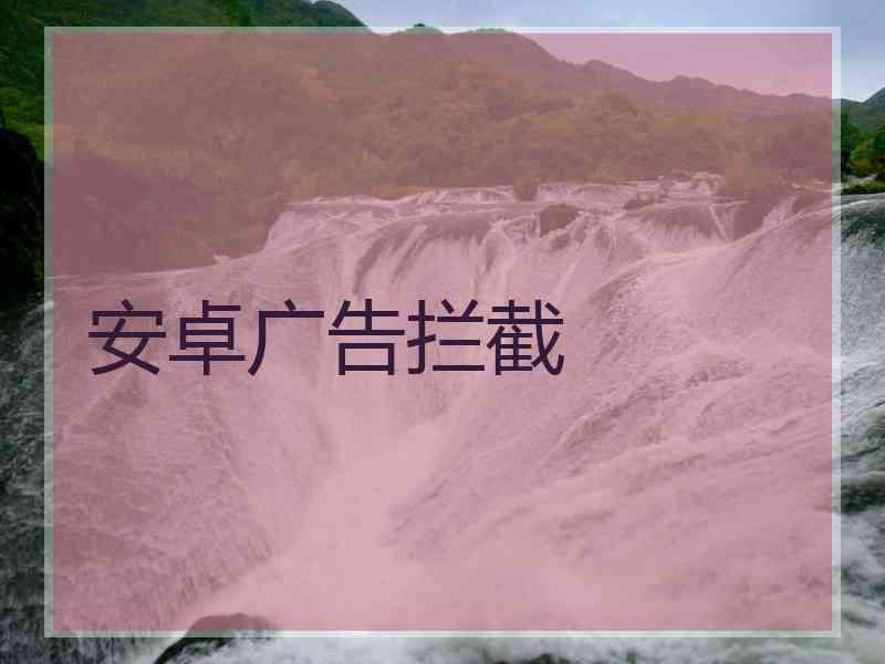 安卓广告拦截