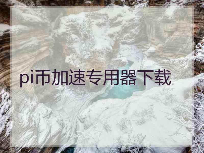 pi币加速专用器下载