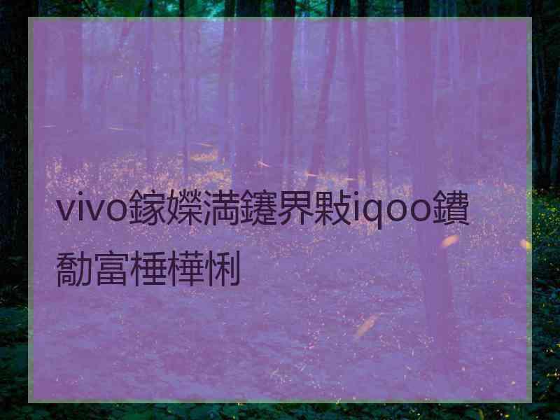 vivo鎵嬫満鑳界敤iqoo鐨勪富棰樺悧