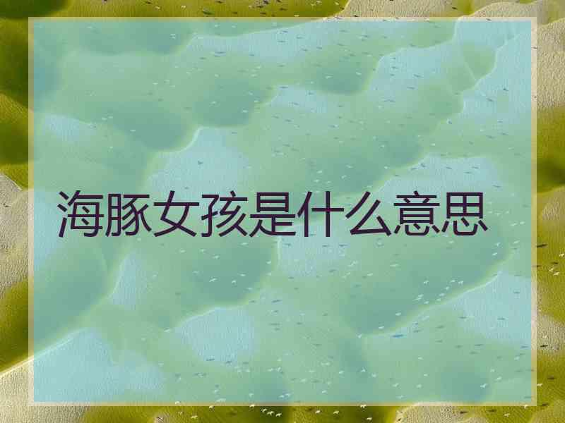 海豚女孩是什么意思