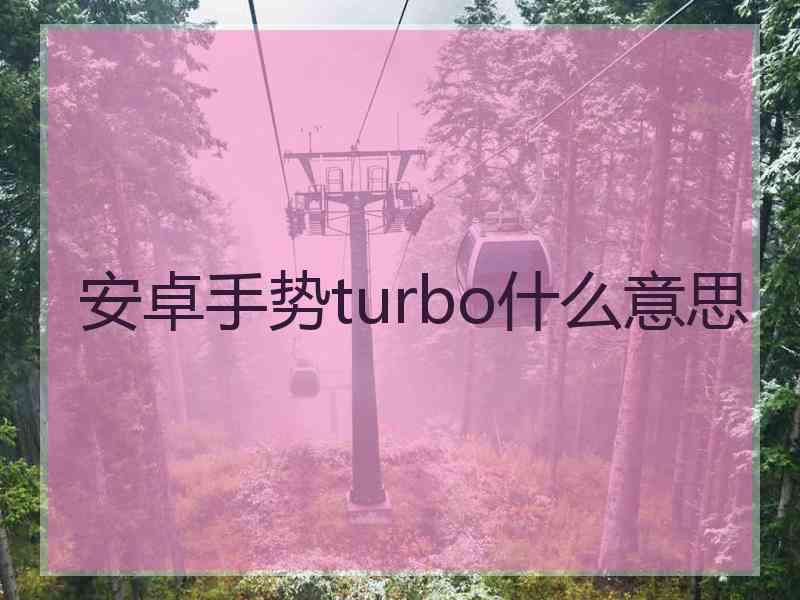 安卓手势turbo什么意思