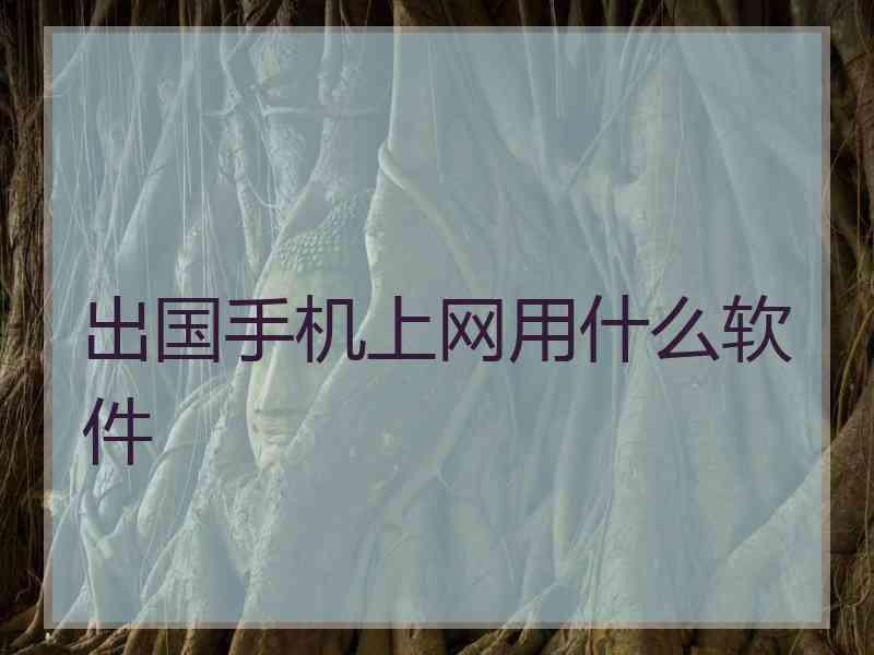 出国手机上网用什么软件