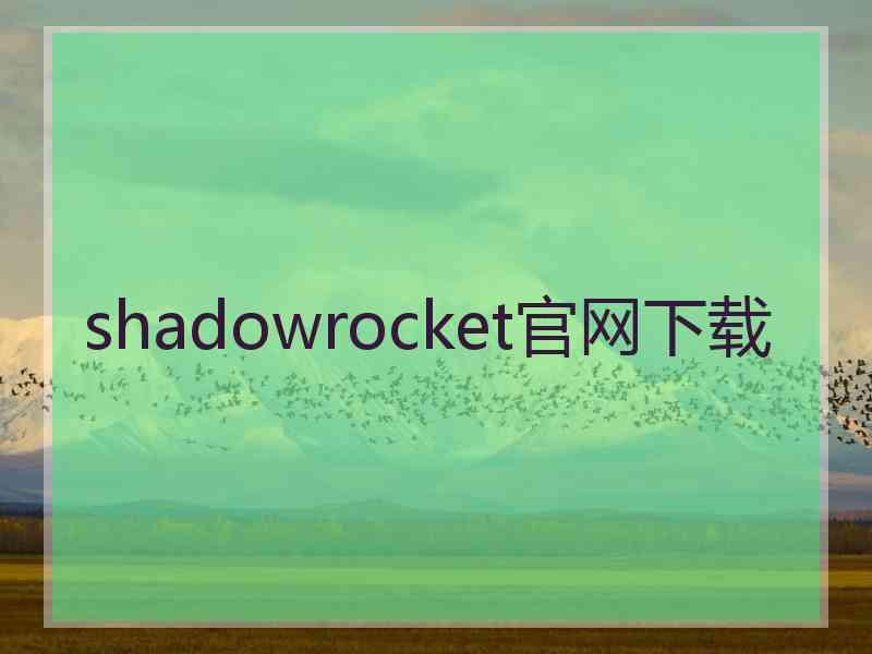 shadowrocket官网下载