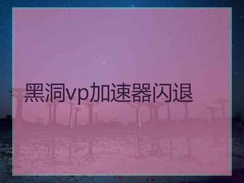 黑洞vp加速器闪退