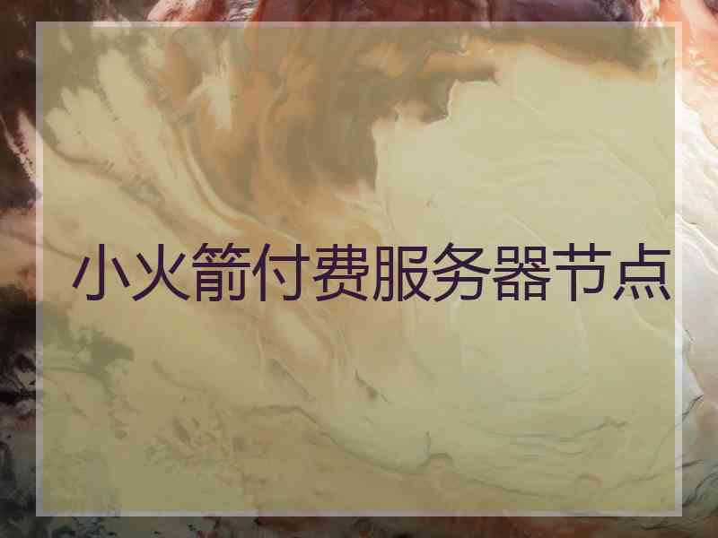 小火箭付费服务器节点
