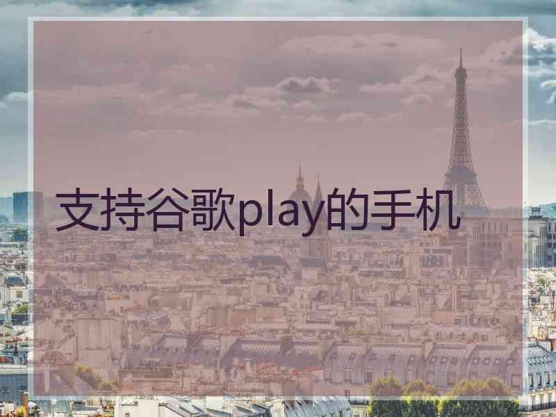 支持谷歌play的手机