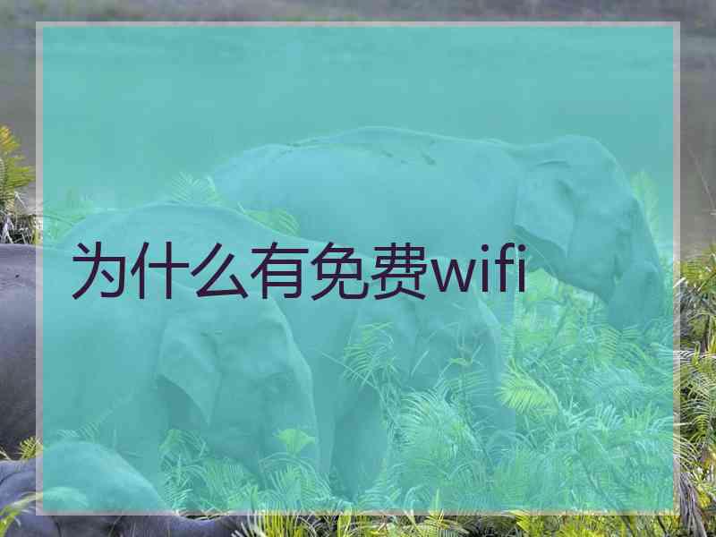 为什么有免费wifi