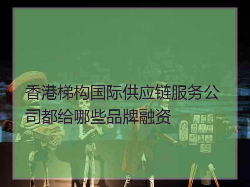 香港梯构国际供应链服务公司都给哪些品牌融资