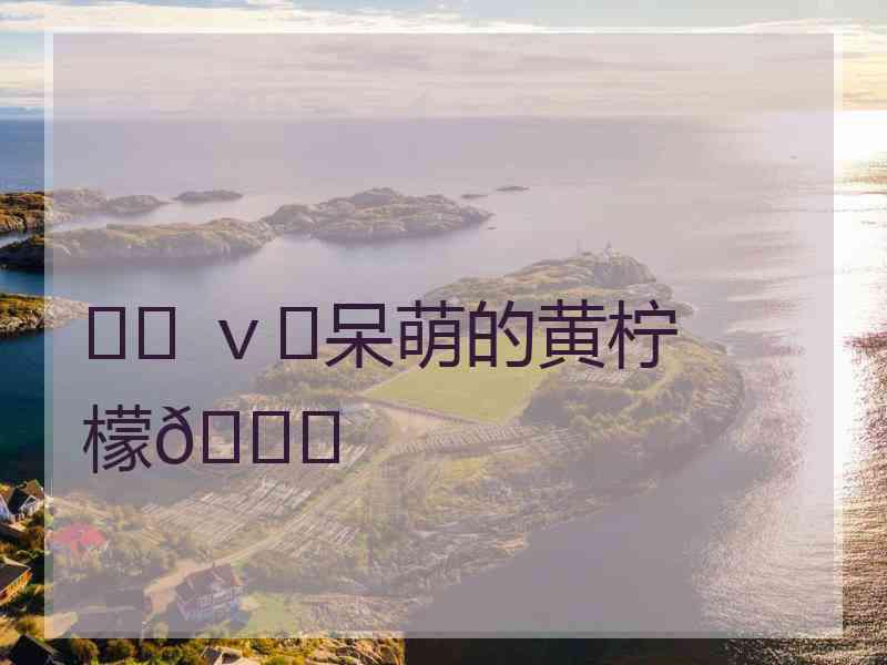 ♪♪ ｖ♪呆萌的黄柠檬🍋
