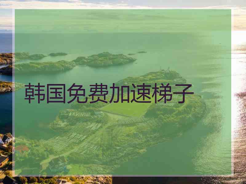 韩国免费加速梯子