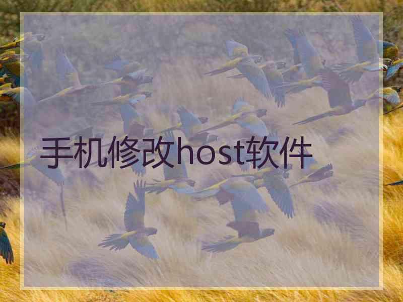 手机修改host软件