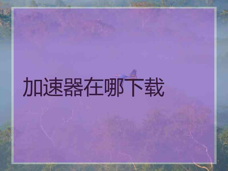 加速器在哪下载