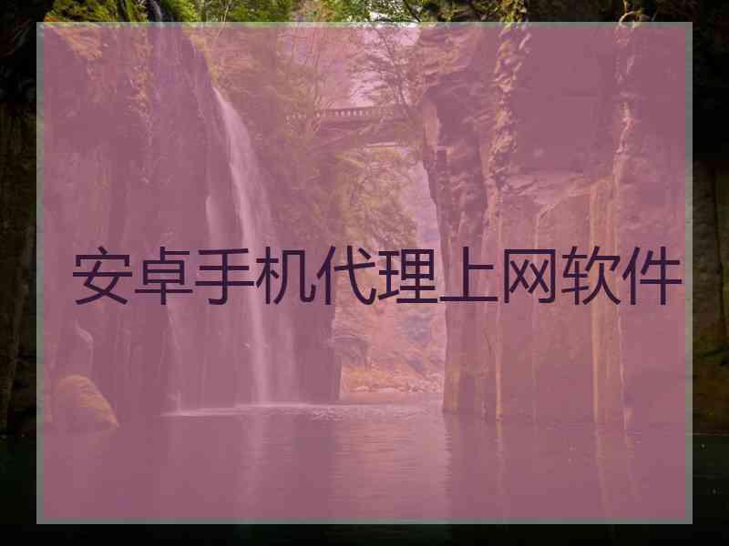安卓手机代理上网软件