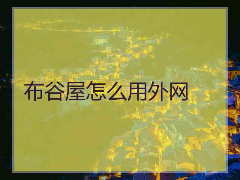 布谷屋怎么用外网