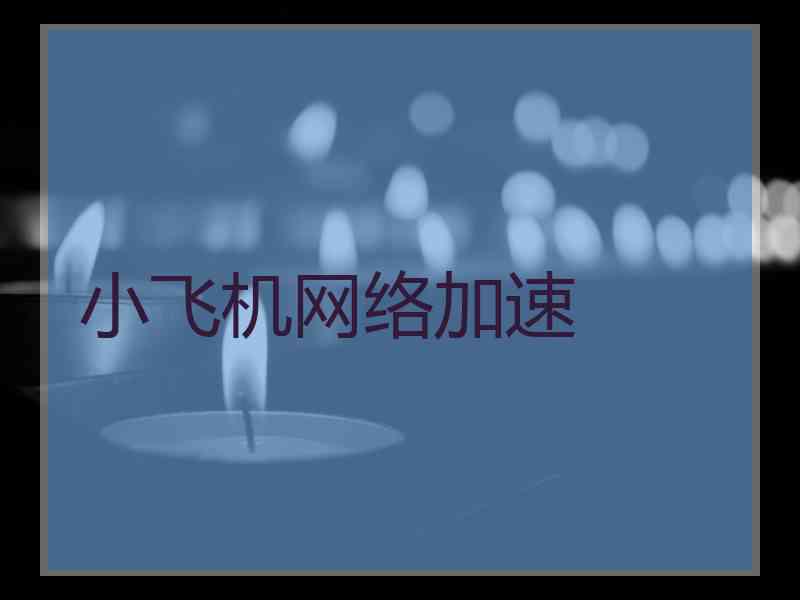 小飞机网络加速